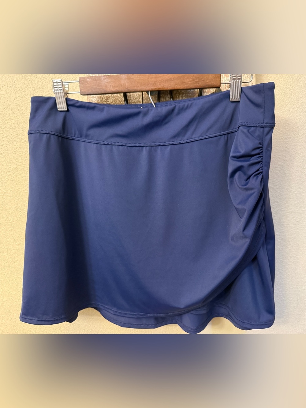 d&co Beach Navy Wrap Swim Skirt Womens 12 NWOT - Picture 3 of 8
